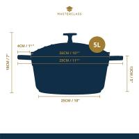 MasterClass MCMCRD28 Auflaufform aus Aluminiumguss, 5 l,...