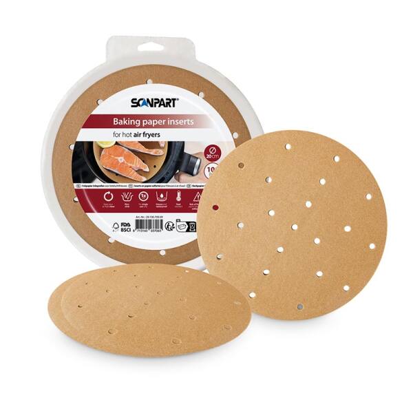 Scanpart Heißluftfritteusenpapier perforiert rund D=20cm 100 Stück