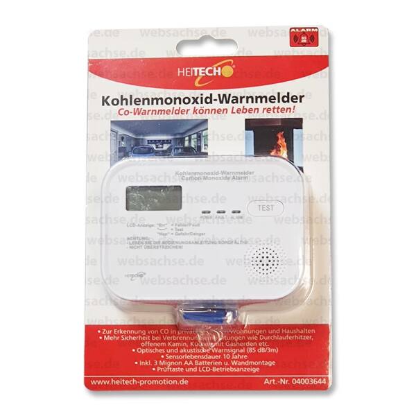 HEITECH Kohlenmonoxid-Warnmelder