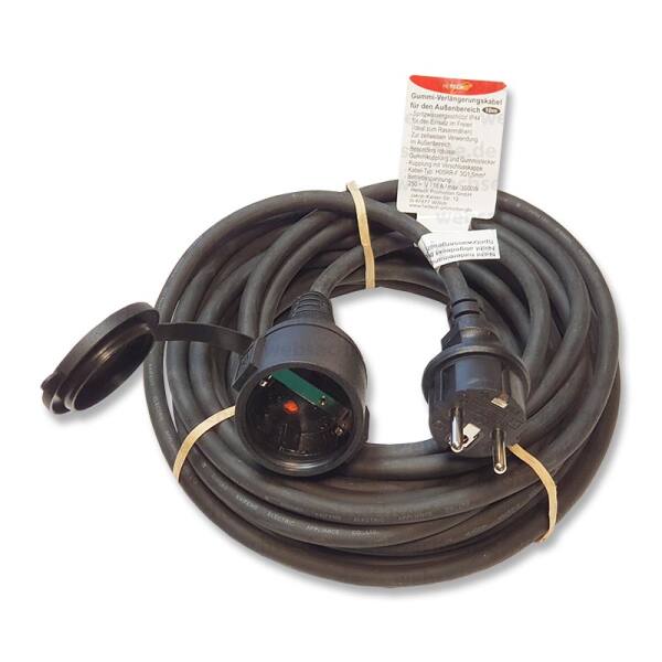 HEITECH Verlängerung Gummi Außenbereich 10m