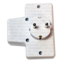 HEITECH Steckdosenadapter mit Schalter 3fach 1Schu/2Euro