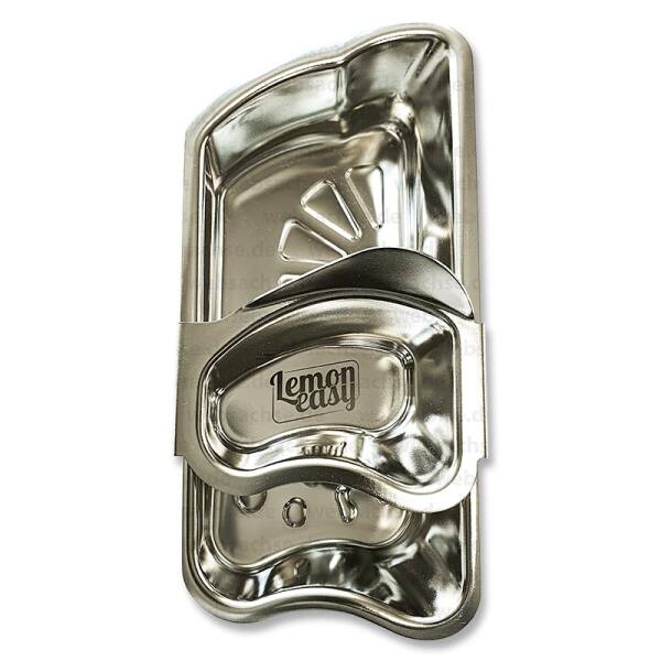 Lemoneasy  Plus Zitronen- / Limettenschnitzpresse, manuelle Zitrusschnitzpresse aus Edelstahl